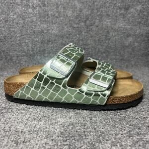Birkenstock Arizona Shoes Women's Size 9 Croc Embossed Sandals Comfort Buckle